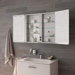 Keuco Royal Match 650mm Semi-Recessed LED Illuminated Mirror Cabinet