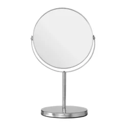 Silver Effect Metal Swivel Cosmetic Mirror -Duravit Bathroom Shop 1607019 d1