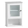 White Wood Wall Cabinet With Single Glass Door -Duravit Bathroom Shop 2402057l