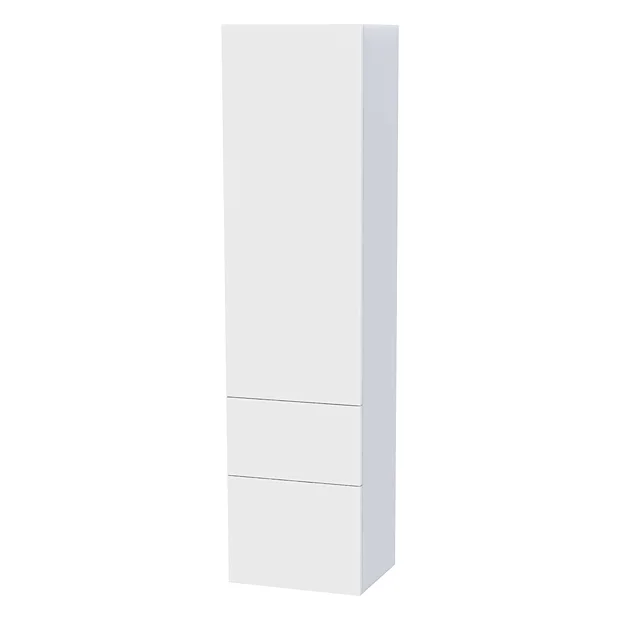 Miller - New York Tall Cabinet With Door Storage & Drawers - White 4 Miller - New York Tall Cabinet With Door Storage & Drawers - White - Image 2