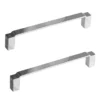 2 X York Chrome Art Deco Strap Additional Handles - L172mm (158mm Centres) -Duravit Bathroom Shop 2xh1325 nd1