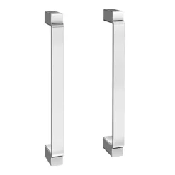 2 X York Chrome Art Deco Strap Additional Handles - L172mm (158mm Centres) -Duravit Bathroom Shop 2xh1325 nl