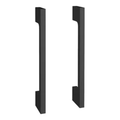2 X Slim-Line D Matt Black Additional Handles - L150mm (128mm Centres) -Duravit Bathroom Shop 2xh189 nl