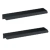 2 X Venice Matt Black Small Pull Handles 150mm -Duravit Bathroom Shop 2xh224 l