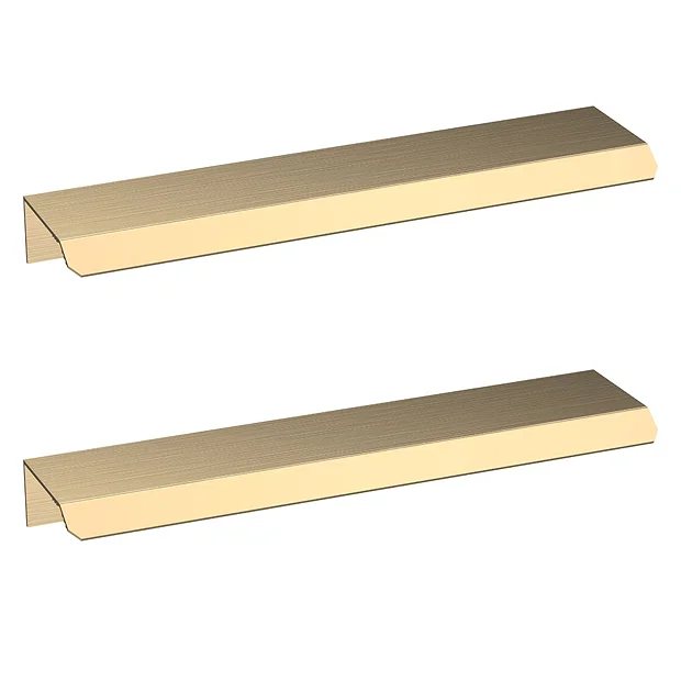 2 X Venice Brushed Brass Small Pull Handles 150mm 4 2 X Venice Brushed Brass Small Pull Handles 150mm - Image 2