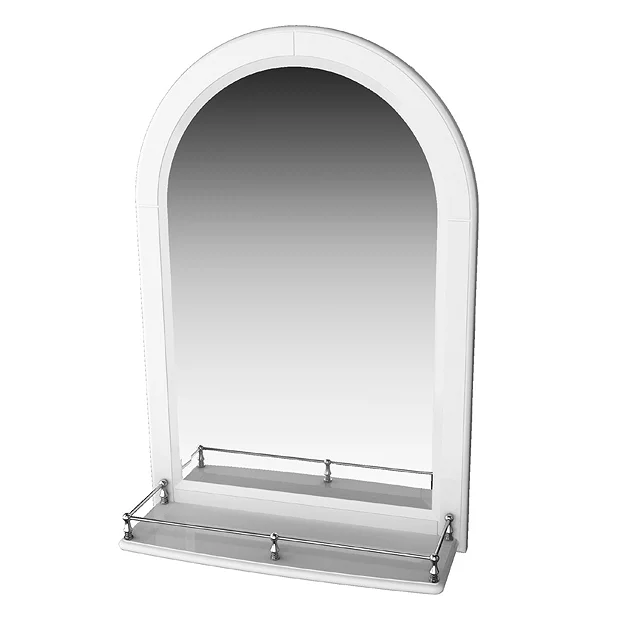 Miller - Traditional 1903 Arched Mirror With Fixed Shelf And Rail 4 Miller - Traditional 1903 Arched Mirror With Fixed Shelf And Rail - Image 2