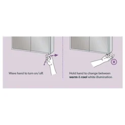 HIB Qubic 80 LED Aluminium Mirror Cabinet -Duravit Bathroom Shop 46400 d1n 2