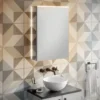 HIB Ether 50 LED Illuminated Aluminium Mirror Cabinet -Duravit Bathroom Shop 50500 d1