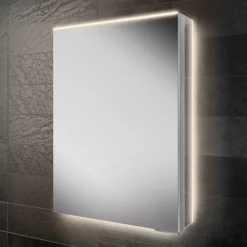 HIB Ether 50 LED Illuminated Aluminium Mirror Cabinet -Duravit Bathroom Shop 50500 l