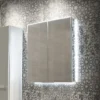 HIB Ether 60 LED Illuminated Aluminium Mirror Cabinet -Duravit Bathroom Shop 50600 d1