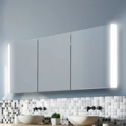 HIB Paragon 120 LED Illuminated Aluminium Mirror Cabinet 5 HIB Paragon 120 LED Illuminated Aluminium Mirror Cabinet -Duravit Bathroom Shop 52100 l