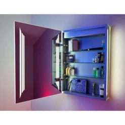 HIB Dimension 50 Bluetooth LED Illuminated Aluminium Mirror Cabinet -Duravit Bathroom Shop 54500 d1