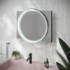 HIB Solas 50 LED Illuminated Mirror (Matt Black Frame) -Duravit Bathroom Shop 79520500 d2