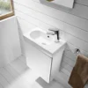 Roca Mini 450m Wall Hung Vanity Unit & Mirror Pack - Gloss White