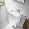 Roca Mini 450m Wall Hung Vanity Unit - Gloss White -Duravit Bathroom Shop 855873806 d2