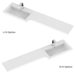 Apollo2 1500 Gloss Grey Combination Furniture Pack (excl. Pan + Cistern) W. Matt Black Handles -Duravit Bathroom Shop ap1500gmbd1