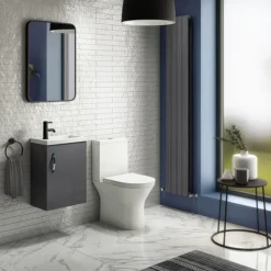 Apollo2 405mm Gloss Grey Compact Wall Hung Vanity Unit -Duravit Bathroom Shop apc2gwh4d3