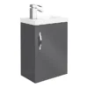 Apollo2 405mm Gloss Grey Compact Wall Hung Vanity Unit -Duravit Bathroom Shop apc2gwh4nd3