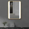 Arezzo Brushed Brass 500 X 700mm Rectangular Illuminated Strips Bathroom Mirror 1 Arezzo Brushed Brass 500 X 700mm Rectangular Illuminated Strips Bathroom Mirror -Duravit Bathroom Shop arzim04bb d3