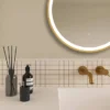 Arezzo Brushed Brass Hanging 600mm Round LED Illuminated Anti-Fog Bathroom Mirror 2 Arezzo Brushed Brass Hanging 600mm Round LED Illuminated Anti-Fog Bathroom Mirror -Duravit Bathroom Shop arzim11bb d4