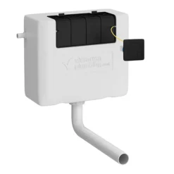 Arezzo 1000 Matt Blue Semi-Recessed Round Combination Vanity Unit (Matt Black Flush & Handles)