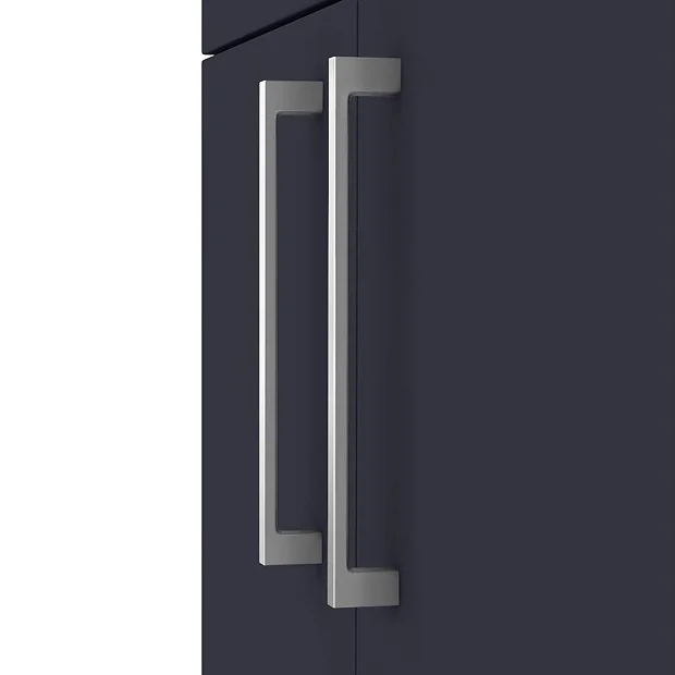 Arezzo 1100 Matt Blue Semi-Recessed Round Combination Vanity Unit (Chrome Flush & Handles) 5 Arezzo 1100 Matt Blue Semi-Recessed Round Combination Vanity Unit (Chrome Flush & Handles) - Image 3