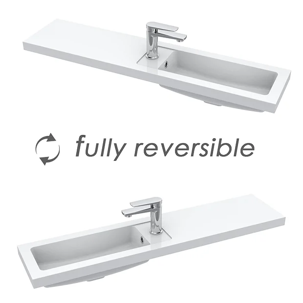 Arezzo 1100 Matt Blue Slimline Combination Vanity Unit (Matt Black Flush & Handles) 8 Arezzo 1100 Matt Blue Slimline Combination Vanity Unit (Matt Black Flush & Handles) - Image 6