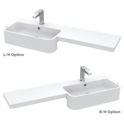 Arezzo 1100 Matt Grey Semi-Recessed Round Combination Vanity Unit (Chrome Flush & Handles) -Duravit Bathroom Shop az11gch d6