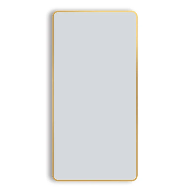 Arezzo Brushed Brass Framed Bathroom Mirror - 1400 X 700mm 7 Arezzo Brushed Brass Framed Bathroom Mirror - 1400 X 700mm - Image 5