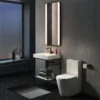 Arezzo Matt Black 600 X 1200mm Rectangular LED Illuminated Anti-Fog Bathroom Mirror 2 Arezzo Matt Black 600 X 1200mm Rectangular LED Illuminated Anti-Fog Bathroom Mirror -Duravit Bathroom Shop az2212mb nd3