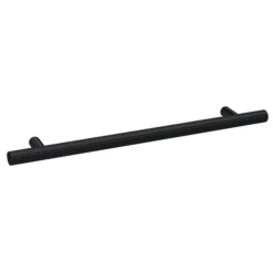 1 X Arezzo Industrial Style Knurled 'T' Bar Matt Black Handle (192mm Centres)