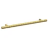 1 X Arezzo Industrial Style Knurled 'T' Bar Brushed Brass Handle (192mm Centres)