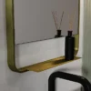 Arezzo Brushed Brass 550 X 1000mm Mirror With Shelf -Duravit Bathroom Shop az55100bb d2
