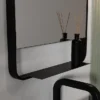 Arezzo Matt Black 550 X 1000mm Mirror With Shelf -Duravit Bathroom Shop az55100mb d3