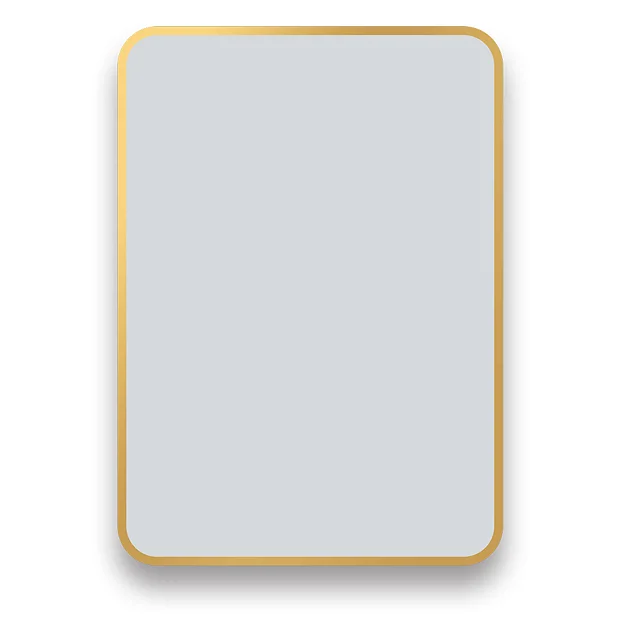 Arezzo Brushed Brass 700 X 500 Rectangular Mirror 5 Arezzo Brushed Brass 700 X 500 Rectangular Mirror - Image 3