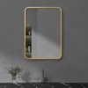 Arezzo Brushed Brass 700 X 500 Rectangular Mirror -Duravit Bathroom Shop az57cvbb d2