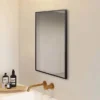 Arezzo Matt Black Square Edge 700 X 500 Mirror 2 Arezzo Matt Black Square Edge 700 X 500 Mirror -Duravit Bathroom Shop az57mb d2 1