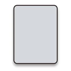 Arezzo Matt Black 800 X 600 Rectangular Mirror -Duravit Bathroom Shop az68cvmb d1