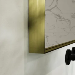 Arezzo Brushed Brass 600 X 800mm Rectangular Mirror