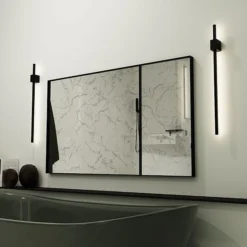 Arezzo Black 1200 X 700mm Rectangular Mirror -Duravit Bathroom Shop az6x8rmb d1 1