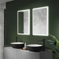 Arezzo 500 X 700mm Recessed LED Illuminated Bathroom Mirror Cabinet With Shaver Socket & Anti-Fog -Duravit Bathroom Shop az8920mb d1