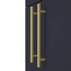 Arezzo Floor Standing Vanity Unit - Matt Blue - 500mm With Industrial Style Brushed Brass Handles 9 Arezzo Floor Standing Vanity Unit - Matt Blue - 500mm With Industrial Style Brushed Brass Handles -Duravit Bathroom Shop azb5fsvbbisd2