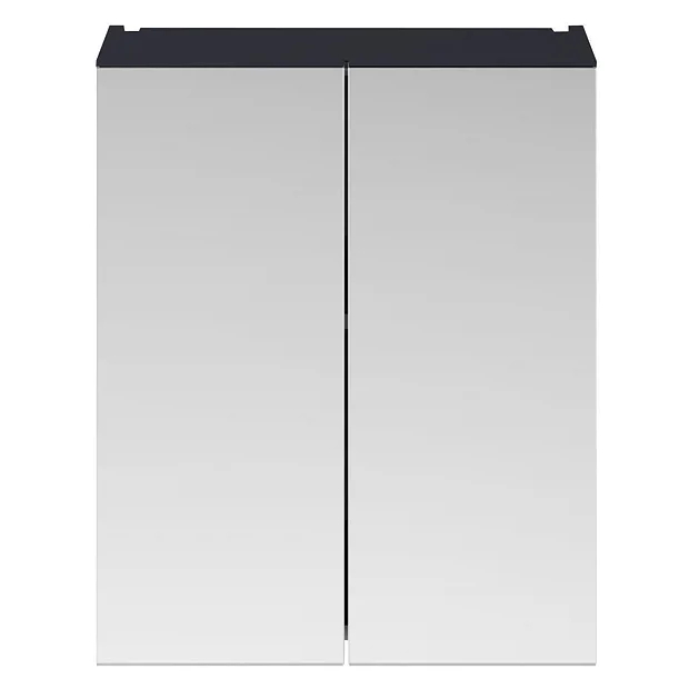 Arezzo 600 Matt Blue 2-Door Mirror Cabinet 5 Arezzo 600 Matt Blue 2-Door Mirror Cabinet - Image 3