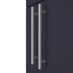 Arezzo Floor Standing Vanity Unit - Matt Blue - 600mm With Industrial Style Chrome Handles -Duravit Bathroom Shop azb6fsvchisd2