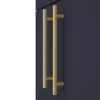 Arezzo Floor Standing Countertop Vanity Unit - Matt Blue - 600mm With Industrial Style Brushed Brass Handles -Duravit Bathroom Shop azb6fswbbisd1