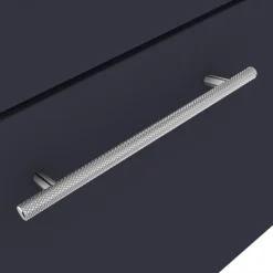 Arezzo Wall Hung Vanity Unit - Matt Blue - 600mm With Industrial Style Chrome Handle -Duravit Bathroom Shop azb6whvchis d2