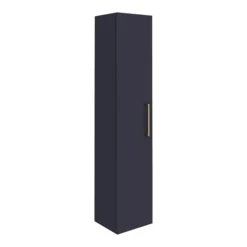 Arezzo Blue Floor Standing Vanity Unit, Tall Cabinet + Toilet Pack With Brass Handles -Duravit Bathroom Shop azbbfsp1 n6a