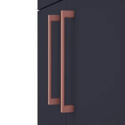 Arezzo Blue Floor Standing Vanity Unit, Tall Cabinet + Toilet Pack With Rose Gold Handles -Duravit Bathroom Shop azbrgfsp1 d3