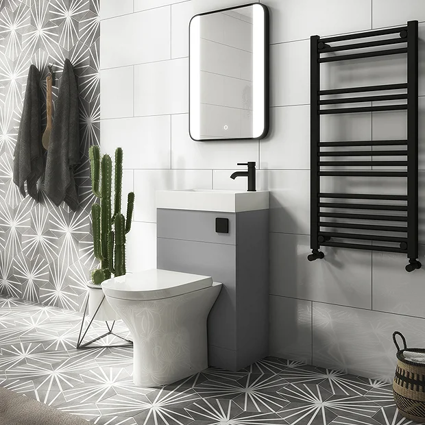 Arezzo Matt Grey Combined 2-In-1 Wash Basin & Toilet (500mm Wide X 300mm) Incl. Black Flush 4 Arezzo Matt Grey Combined 2-In-1 Wash Basin & Toilet (500mm Wide X 300mm) Incl. Black Flush - Image 2