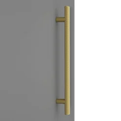 Arezzo Wall Hung Tall Storage Cabinet - Matt Grey - With Industrial Style Brushed Brass Handle 7 Arezzo Wall Hung Tall Storage Cabinet - Matt Grey - With Industrial Style Brushed Brass Handle -Duravit Bathroom Shop azg14whcbbis d1